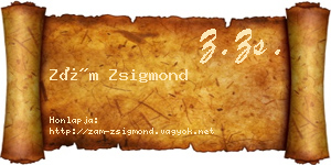 Zám Zsigmond névjegykártya