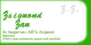 zsigmond zam business card